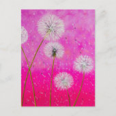 Abstracte schilderijen, roze bloemen Kunst Briefkaart (Voorkant)