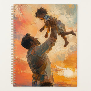 Abstracte Schildering Vader Tilt Kind bij Zonsonde Planner
