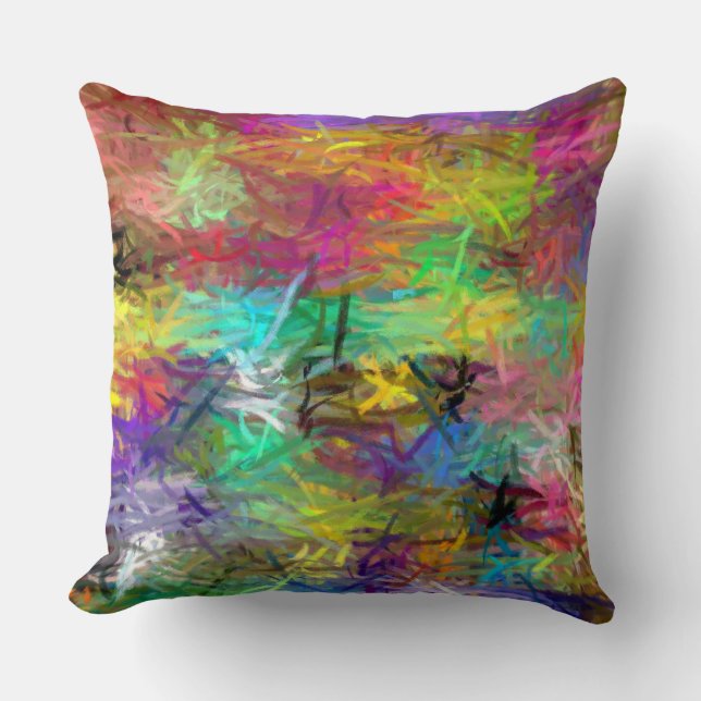 Abstracte schilderkleuren #85 kussen (Voorkant)