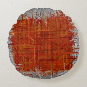 Abstracte schilderkunst #73 rond kussen