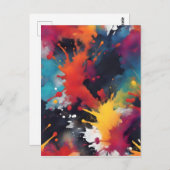 Abstracte schilderkunst briefkaart (Voorkant / Achterkant)