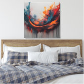 Abstracte schilderkunst canvas afdruk (Insitu (Slaapkamer))