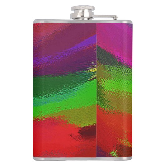 Abstracte schilderkunst heupfles (Achterkant)