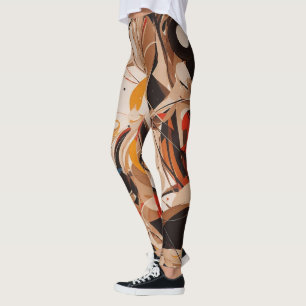 Abstracte schilderkunst leggings