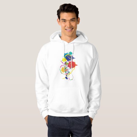 Abstracte schildersplatter Art Modern Cool.ai Hoodie (Voorkant volledig)