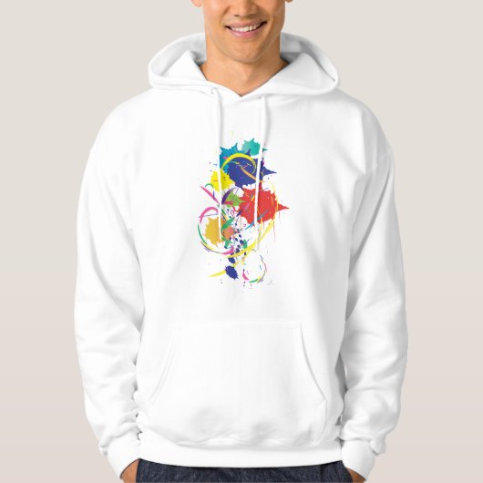 Abstracte schildersplatter Art Modern Cool.ai Hoodie (Voorkant)