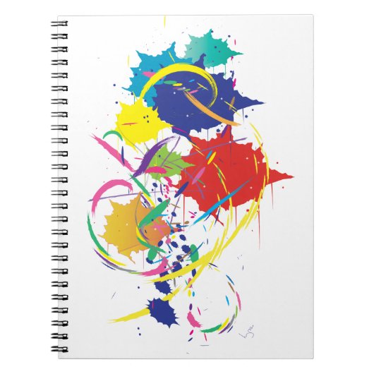 Abstracte schildersplatter Art Modern Cool.ai Notitieboek (Voorkant)