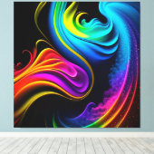 Abstracte schildersplatter — canvas afdrukken (Insitu (Houten vloer))