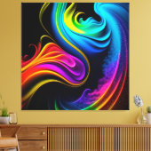 Abstracte schildersplatter — canvas afdrukken (Insitu (Woonkamer))