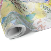 Abstracte schilderverf voor waterverf met bul cadeaupapier (Rol Hoek)