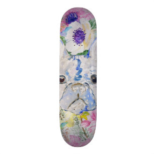 Abstracte schilderverf voor waterverf met bul skateboard