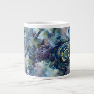 Abstracte Schildpad Extra Grote Beker