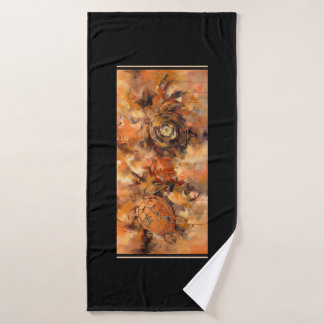 Abstracte schildpadden bad handdoek