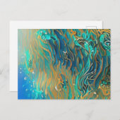 Abstracte schilting van halfzware oliën briefkaart (Voorkant / Achterkant)