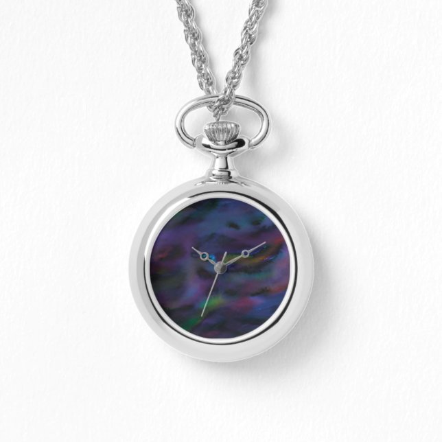 Abstracte schimmelkalk zuivert waterkleur horloge (Voorkant)