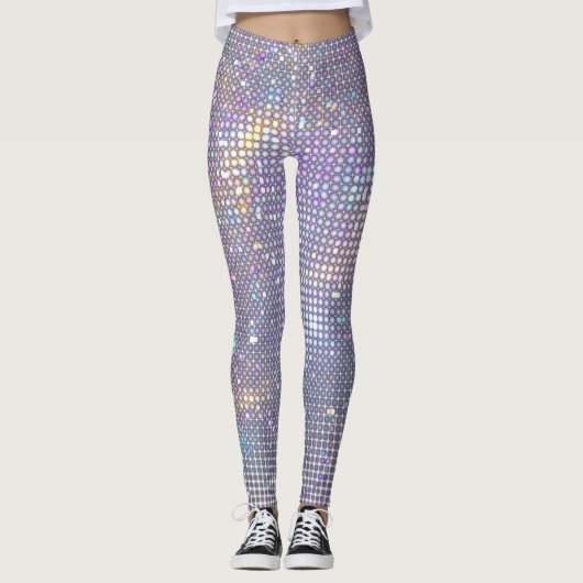 Abstracte, schitterende geometrische textuur. leggings (Voorkant)
