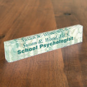 Abstracte schoolpsycholoog Aangepaste naamplaat Naambordje (Zijkant)