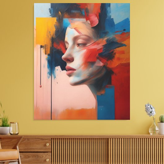 "Abstracte Schoonheid" Canvas Afdruk (Insitu (Woonkamer))