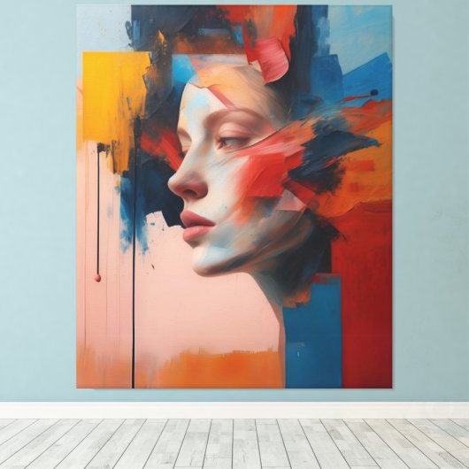 "Abstracte Schoonheid" Canvas Afdruk (Insitu (Houten vloer))