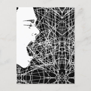 Abstracte Schreeuw Kunst Briefkaart