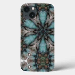 Abstracte Sci-fi Turquoise Star Windmill iPhone 13 Hoesje