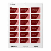 Abstracte scriptadreslabel etiket (Full Sheet)