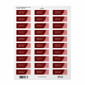 Abstracte scripts Terug Adres Label (Full Sheet)