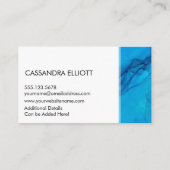 Abstracte Scuba Blue Alcohol Ink Liquid Art Visitekaartje (Achterkant)