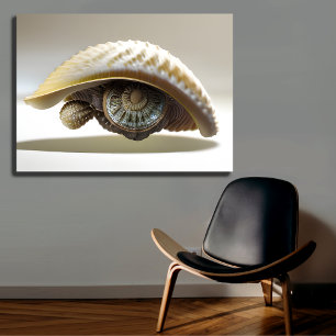 Abstracte Seashell Eye Wall Art Decor Canvas Afdruk