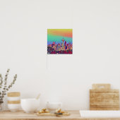 Abstracte Seattle Skyline Poster (Keuken)