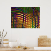 Abstracte seaweed-kunst poster (Keuken)