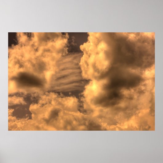 Abstracte sepia wolkenbasis abstract, kunst, arti poster (Voorkant)