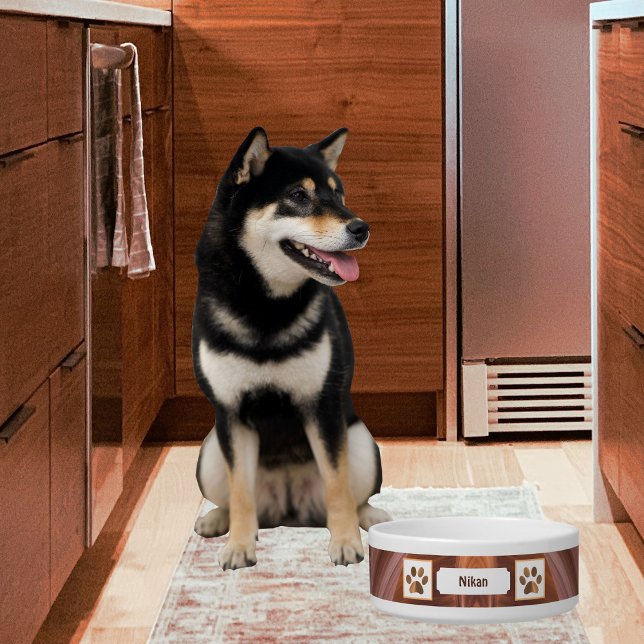 Abstracte Serene Pet Bowl met koperen poten Voerbakje (Creator heeft geüpload)