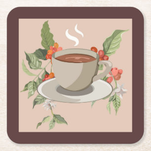 Abstracte set Koffiebeker Onderzetters