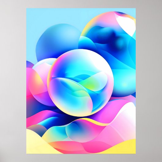 Abstracte sferen: kleurrijk modern kunstontwerp poster (Voorkant)