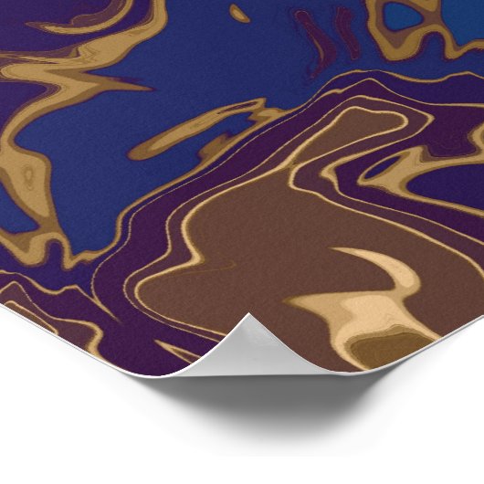 Abstracte Shore Art Poster (Hoek)