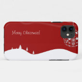 Abstracte Silhouette met rode en witte kerst Case-Mate iPhone Case (Achterkant (horizontaal))