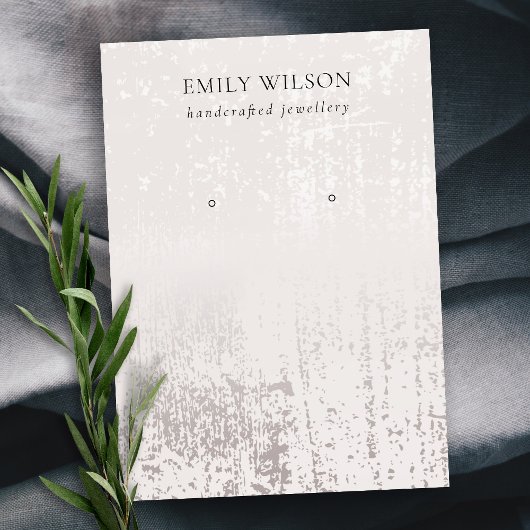 Abstracte Silver Rain Texd Earring Display Visitekaartje