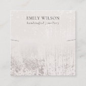 Abstracte Silver Rainfall Ketting Band Sjabloon Vierkante Visitekaartje (Voorkant)