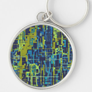 Abstracte sjabloon Blauwe Groenen Sleutelhanger