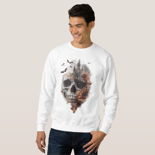 Abstracte Skull Art Sweatshirt (Voorkant volledig)
