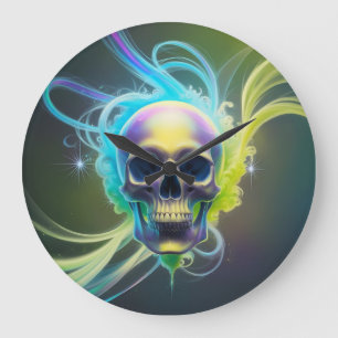 Abstracte Skull Vibes Design van Li Tech Grote Klok