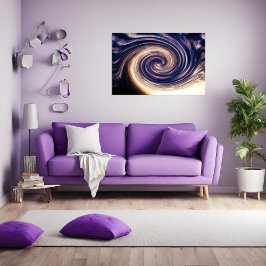 Abstracte Sky Twirl Poster