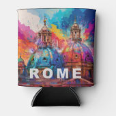 Abstracte skyline van Rome Blikjeskoeler (Voorkant)