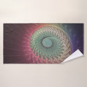 Abstracte slak Kleurrijke Moderne Fractal Art Badhanddoek (Badhanddoek)