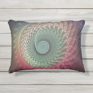 Abstracte slak Kleurrijke Moderne Fractal Art Buitenkussen