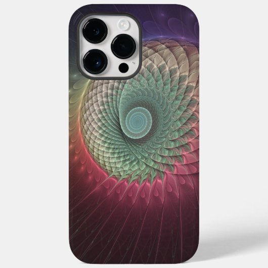 Abstracte slak Kleurrijke Moderne Fractal Art Case-Mate iPhone Case (Achterkant)