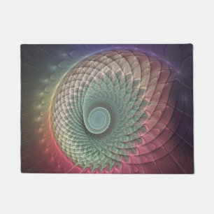 Abstracte slak Kleurrijke Moderne Fractal Art Deurmat