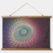 Abstracte slak Kleurrijke Moderne Fractal Art Hangend Wandkleed (Voorkant)