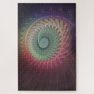 Abstracte slak Kleurrijke Moderne Fractal Art Legpuzzel